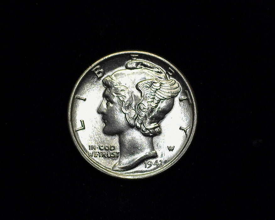 1943 Mercury Dime BU Choice - US Coin