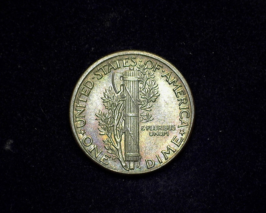 1943 Mercury Dime Incredible toning BU - US Coin
