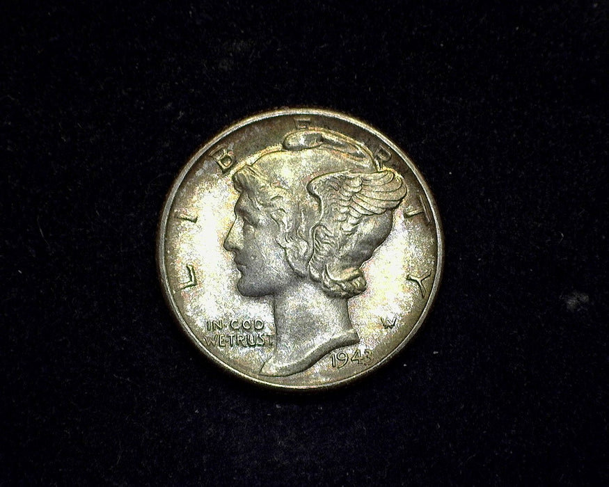 1943 Mercury Dime Incredible toning BU - US Coin