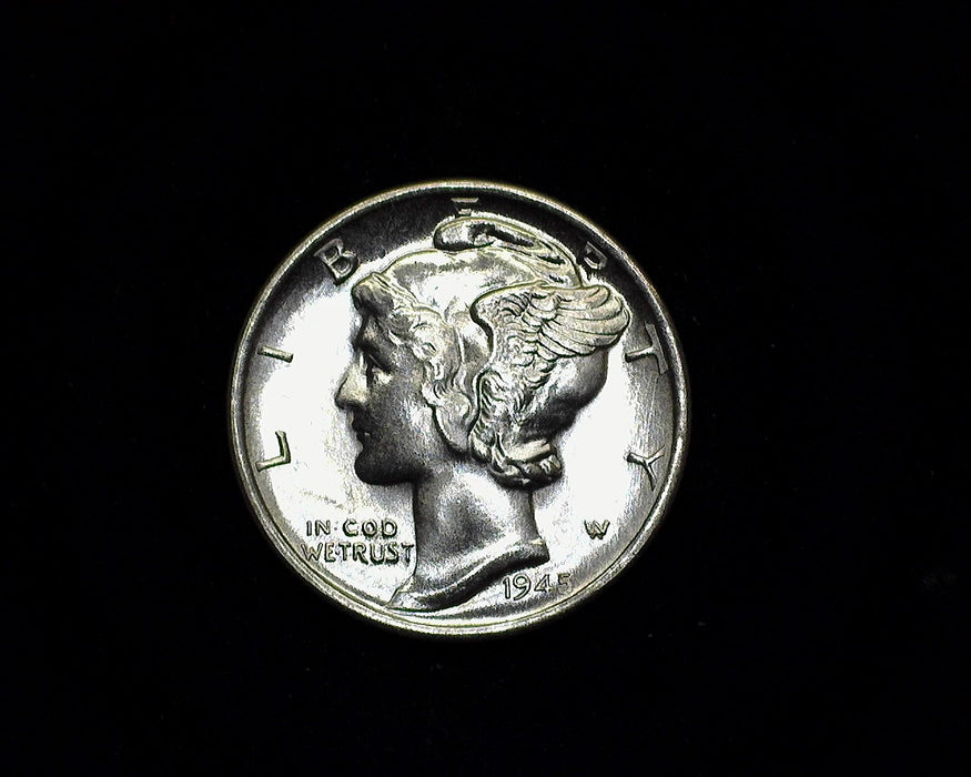 1945 S Micro Mercury Dime BU Choice - US Coin