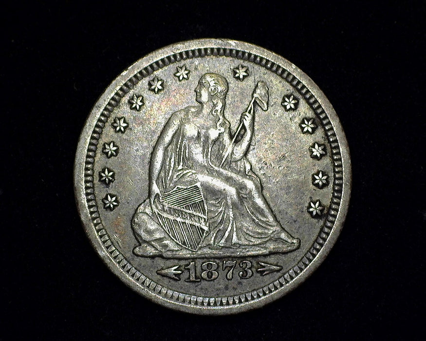 1873 S Arrows Liberty Seated Quarter XF - US Coin