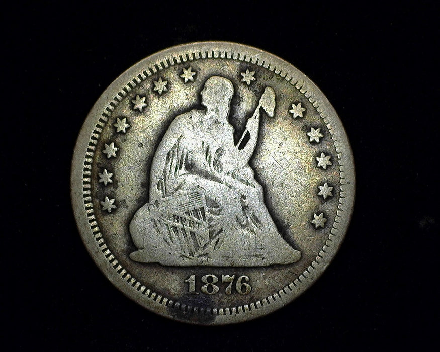 1876 S Liberty Seated Quarter VG/F - US Coin