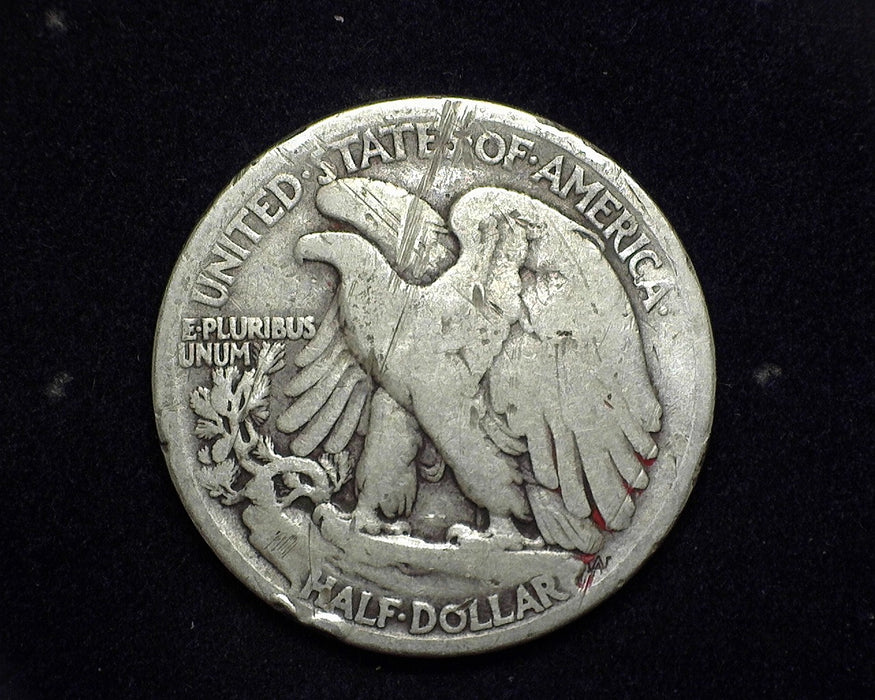 1916 S Obverse Liberty Walking Half Dollar Scratching VG - US Coin