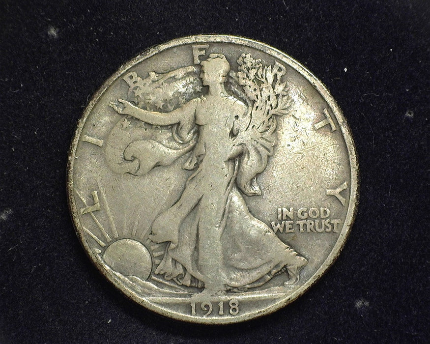1918 S Walking Liberty Half Dollar VG - US Coin