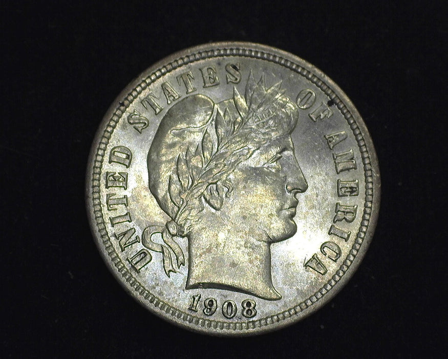 1908 Barber Dime AU - US Coin
