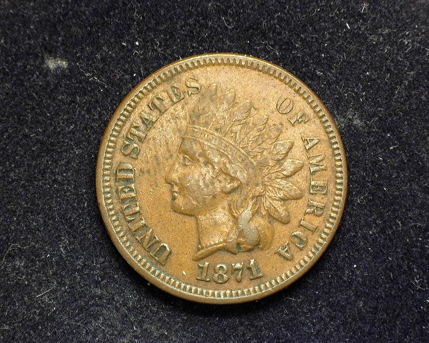1871 Indian Head Penny/Cent VF - US Coin