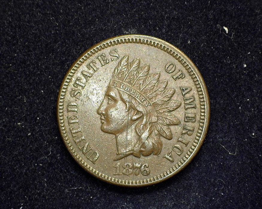 1876 Indian Head Penny/Cent VF Scratch - US Coin