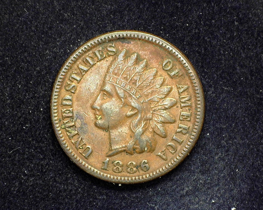 1886 Type I Indian Head Penny/Cent VF Corrosion - US Coin