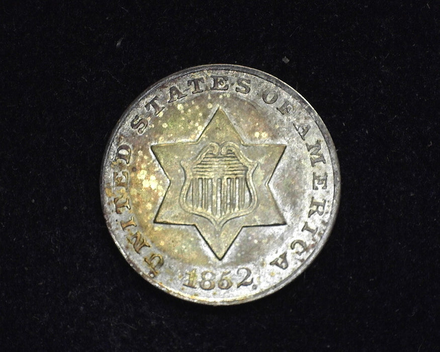 1852 Three Cent Silver AU - US Coin