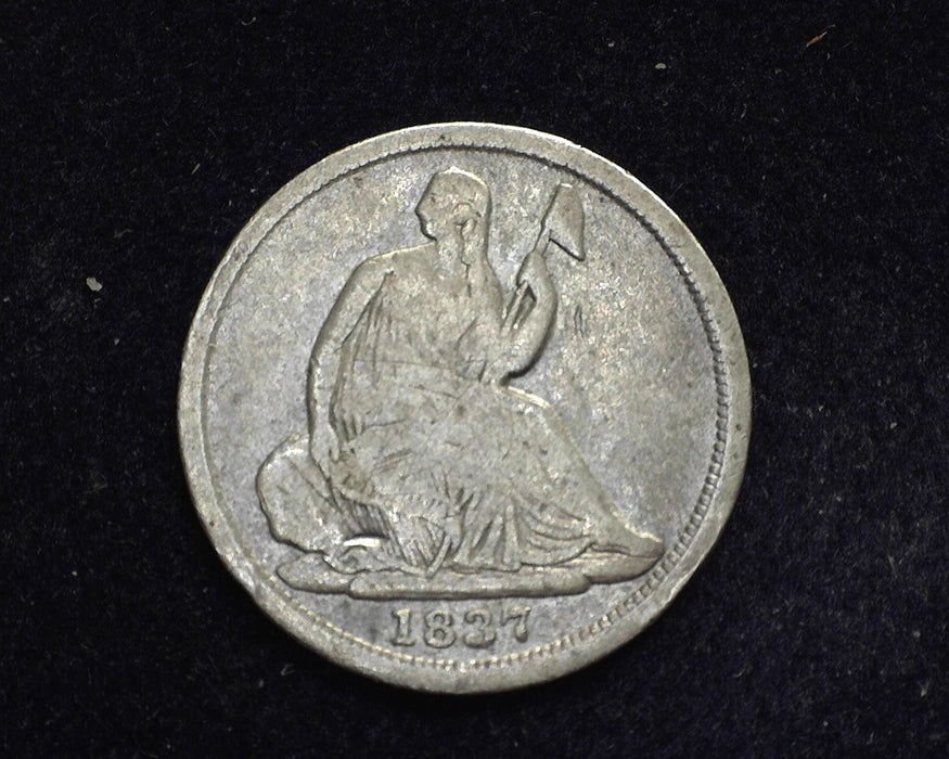 1837 No star Liberty Seated Half Dime VG - US Coin