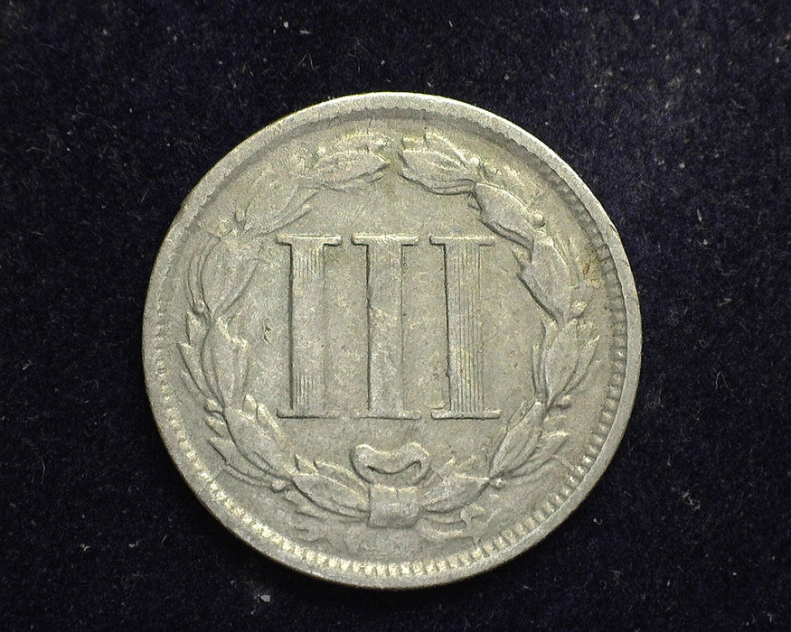 1866 Three Cent Nickel VG - US Coin