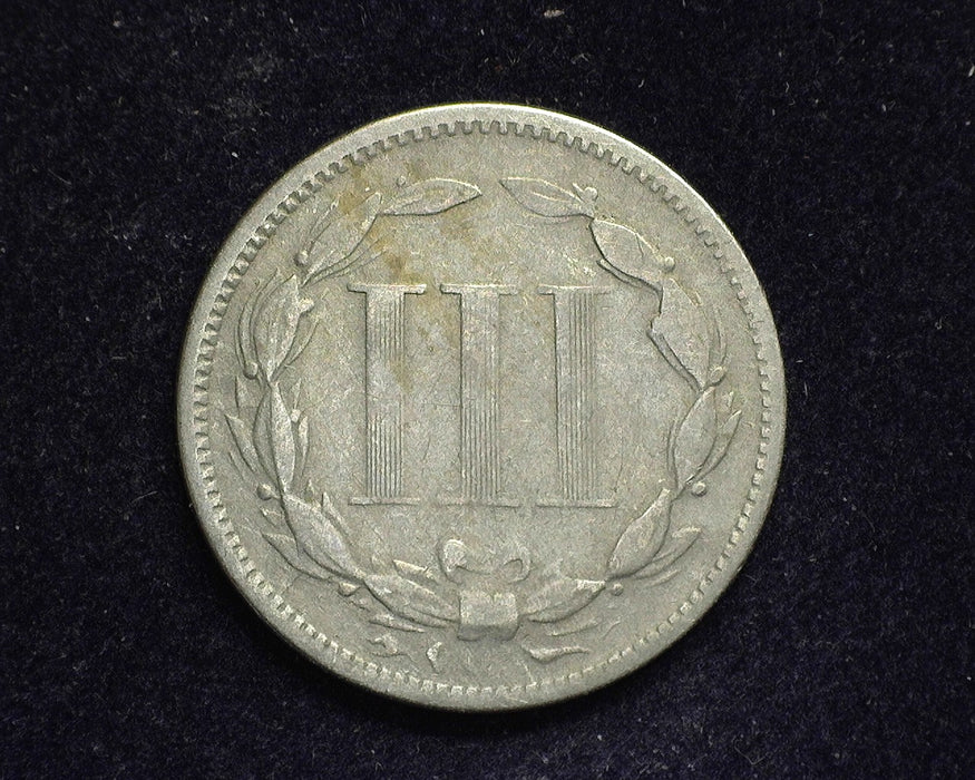 1872 Three Cent Nickel F - US Coin