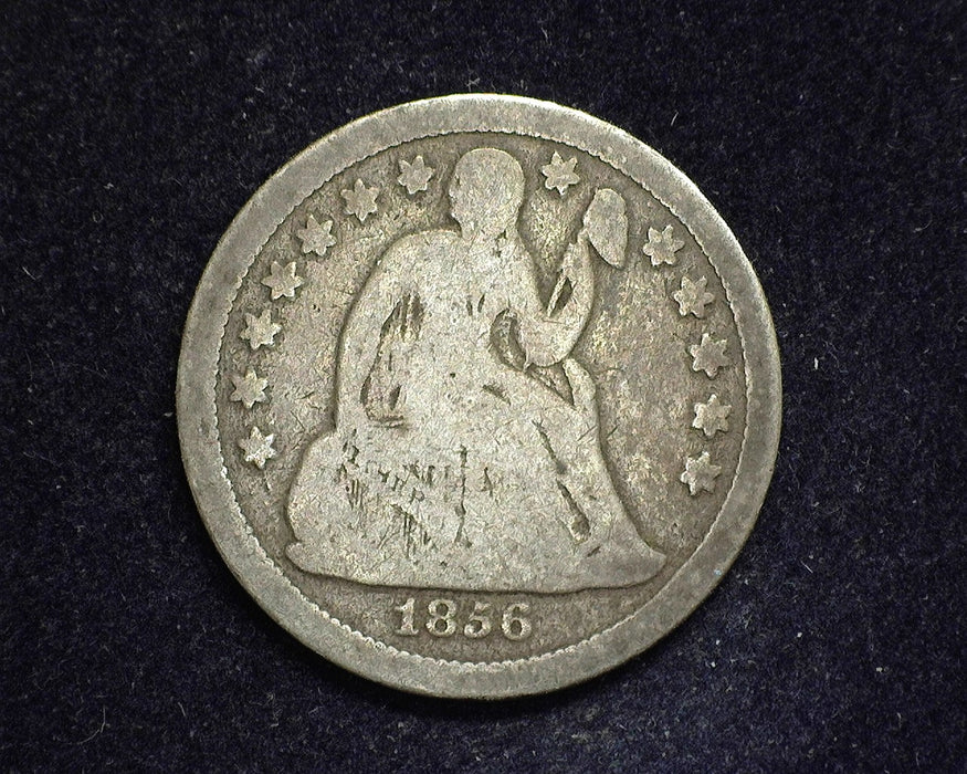 1856 Liberty Seated Dime VG - US Coin