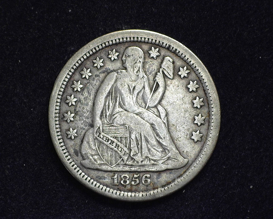1856 Liberty Seated Dime F - US Coin