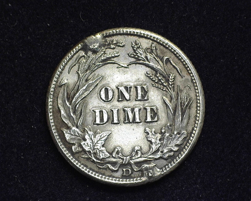 1912 D Barber Dime AU Jewelry cut off - US Coin