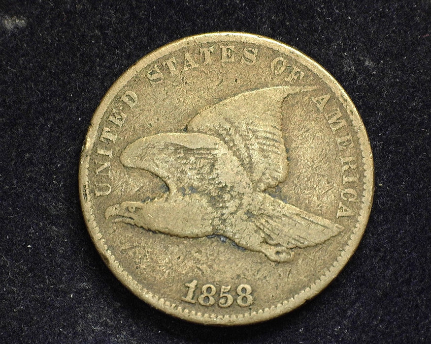 1858 small letters Flying Eagle Penny/Cent VG - US Coin