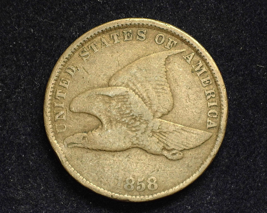 1858 small letters Flying Eagle Penny/Cent VG/F - US Coin