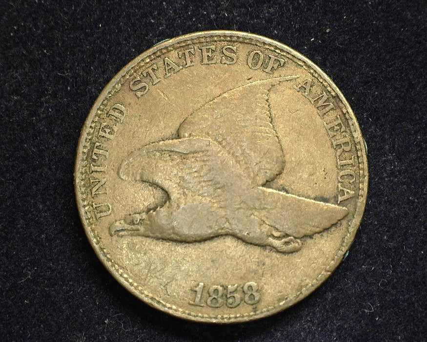 1858 large letters Flying Eagle Penny/Cent F - US Coin
