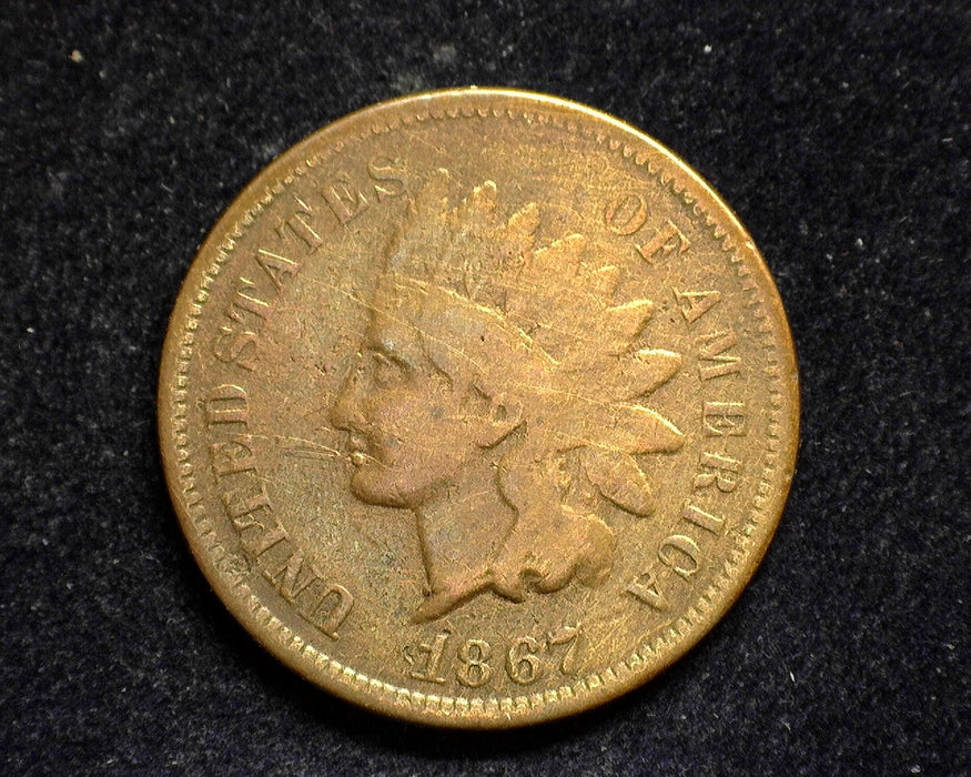 1867 Indian Head Penny/Cent VG - US Coin