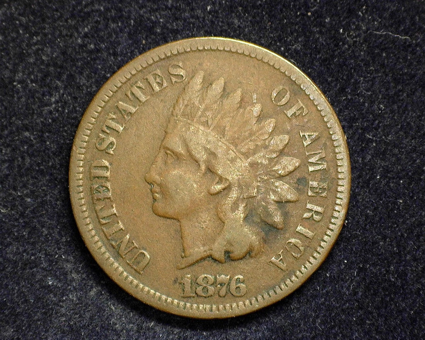 1876 Indian Head Penny/Cent VG/F - US Coin