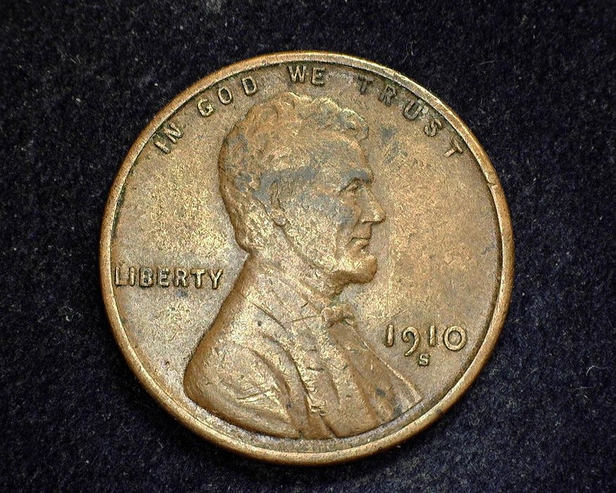 1910 S Lincoln Wheat Penny/Cent VF - US Coin