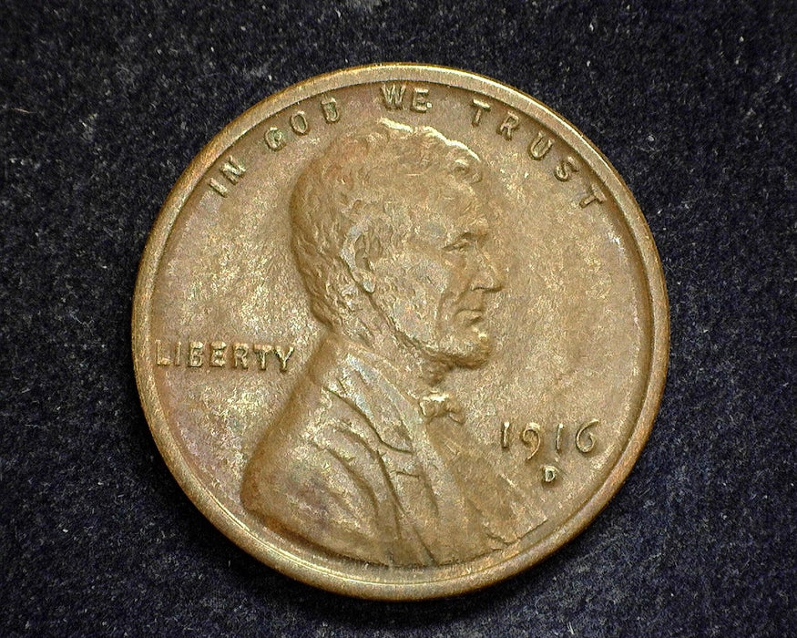 1916 D Lincoln Wheat Penny/Cent XF - US Coin