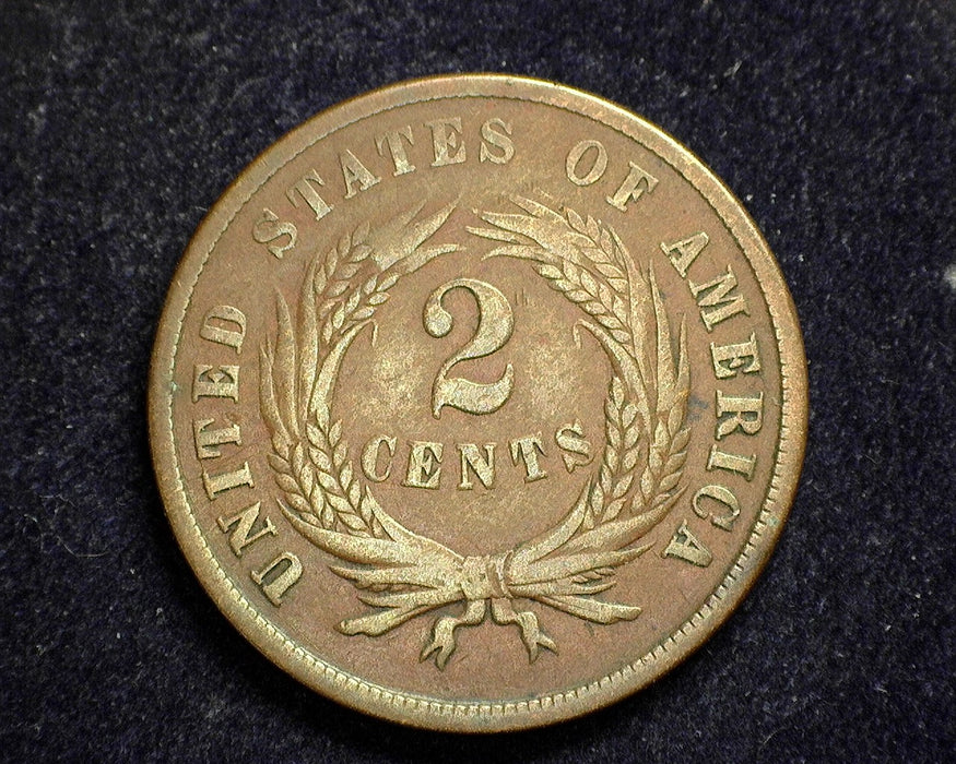 1865 Two Cent Piece VG - US Coin