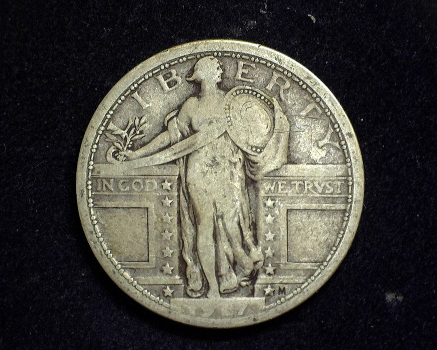 1917 Type 1 Standing Liberty Quarter F - US Coin