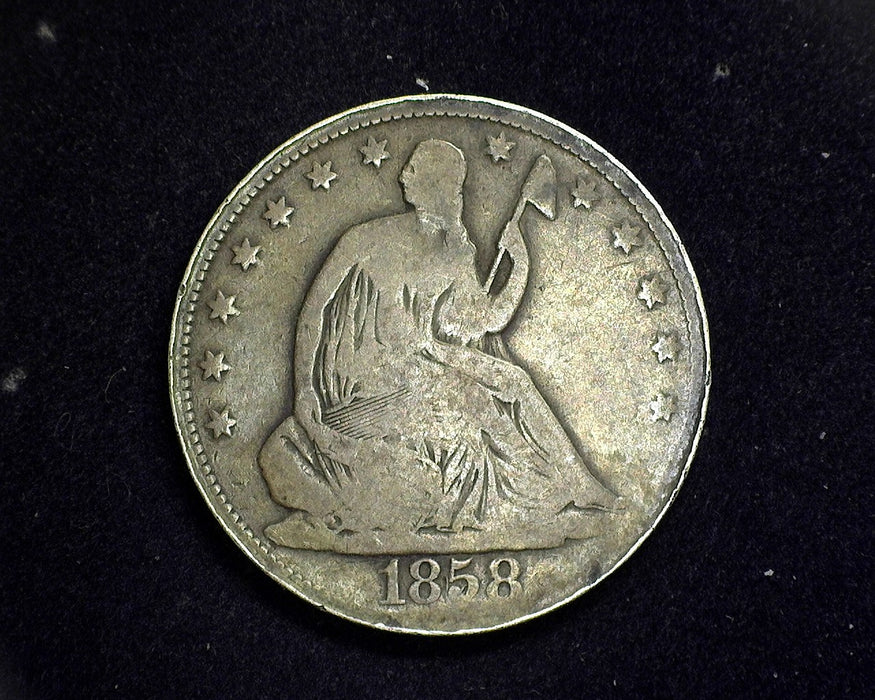1858 O Liberty Seated Half Dollar G/VG - US Coin