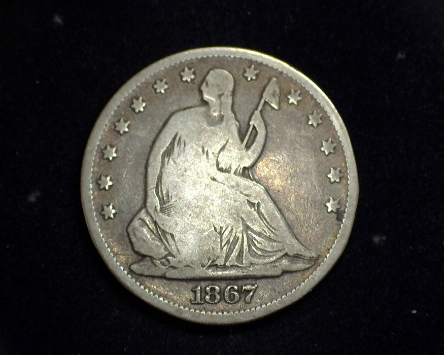 1867 Liberty Seated Half Dollar VG - US Coin
