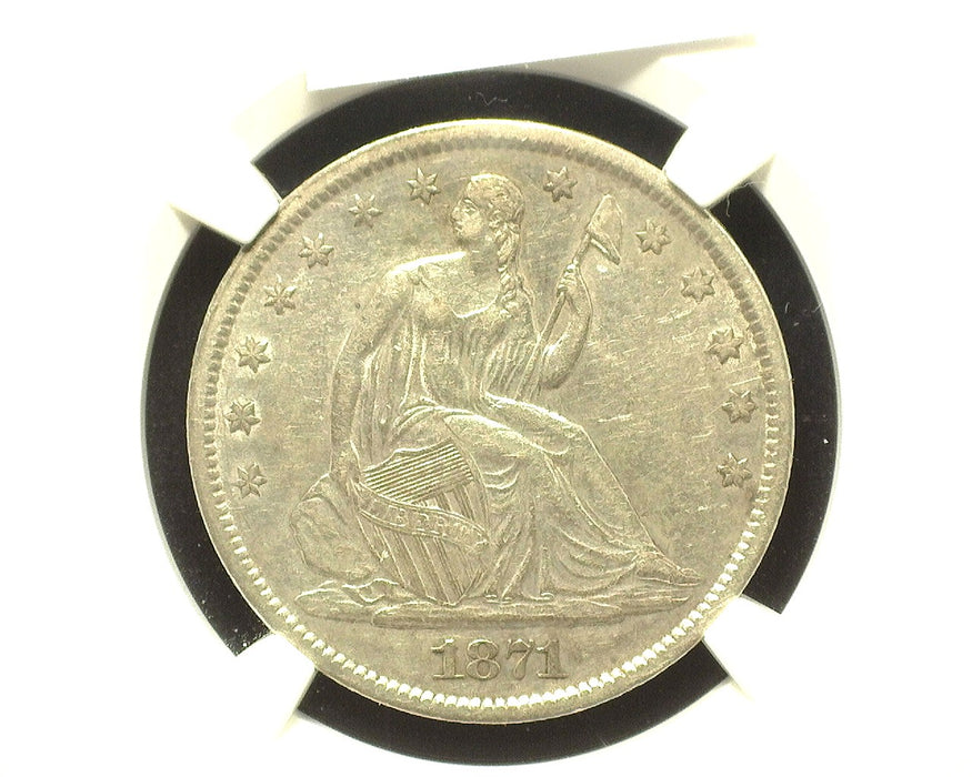 1871 S Liberty Seated Half Dollar NGC AU 53 - US Coin