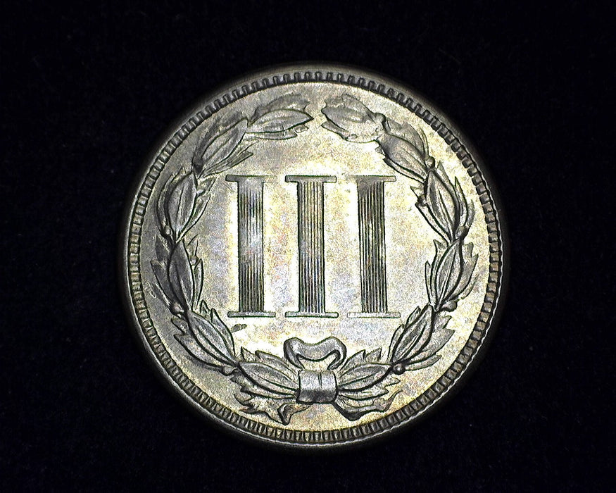 1865 Three Cent Nickel BU - US Coin
