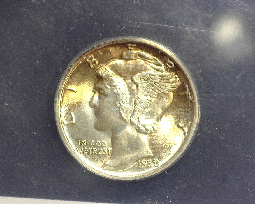 1938 S Mercury Dime ANACS MS 64 FSB - US Coin