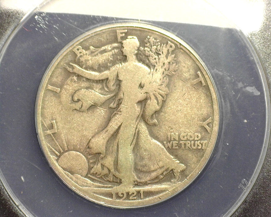 1921 D Walking Liberty Half Dollar ANACS VG 8 Details Scratched - US Coin