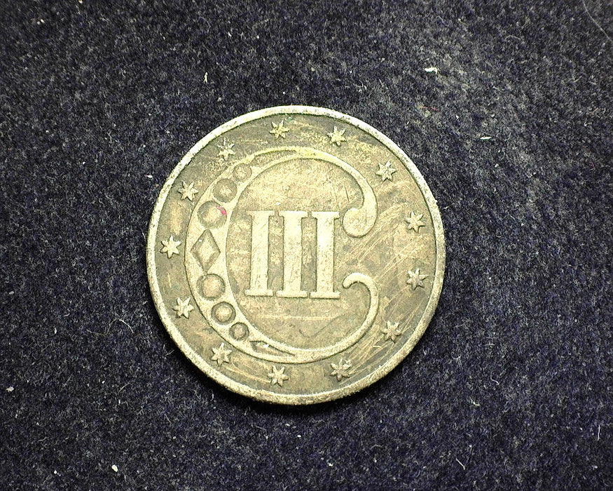 1853 Three Cent Silver F - US Coin