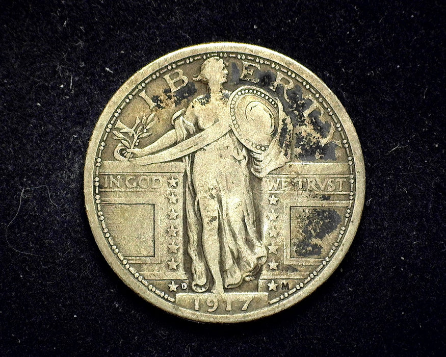 1917 D Type 1 Standing Liberty Quarter F - US Coin