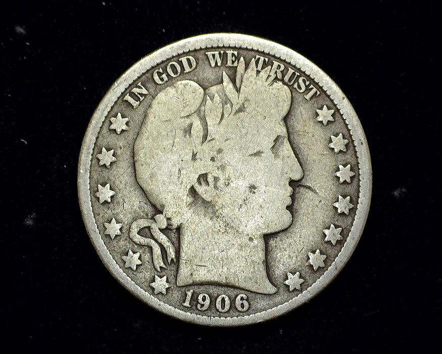1906 D Barber Half Dollar VG - US Coin