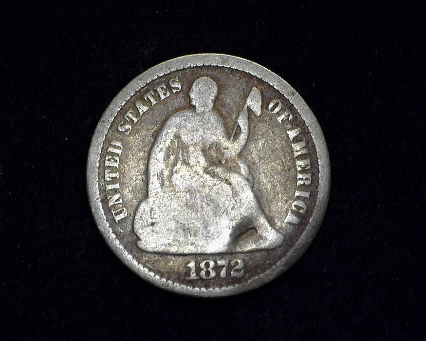1872 Liberty Seated Half Dime G Dig - US Coin