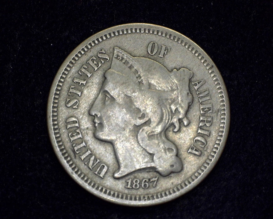 1867 Three Cent Nickel Filler - US Coin