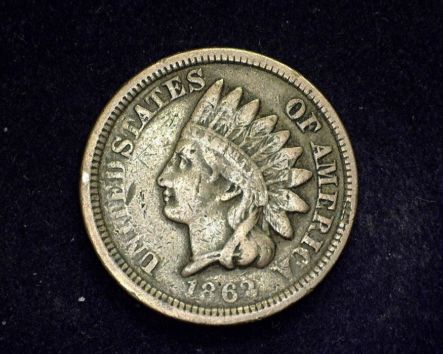 1862 Indian Head Penny/Cent F - US Coin