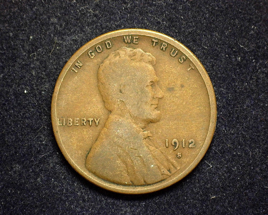 1912 S Lincoln Wheat Penny/Cent G/VG - US Coin