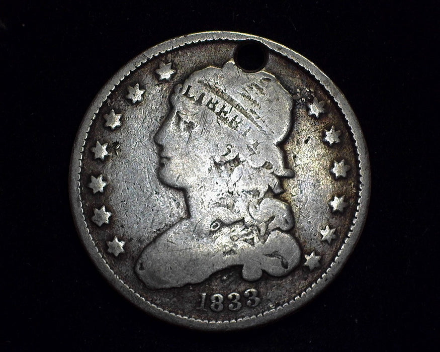 1833 Capped Bust Quarter VG Hole - US Coin