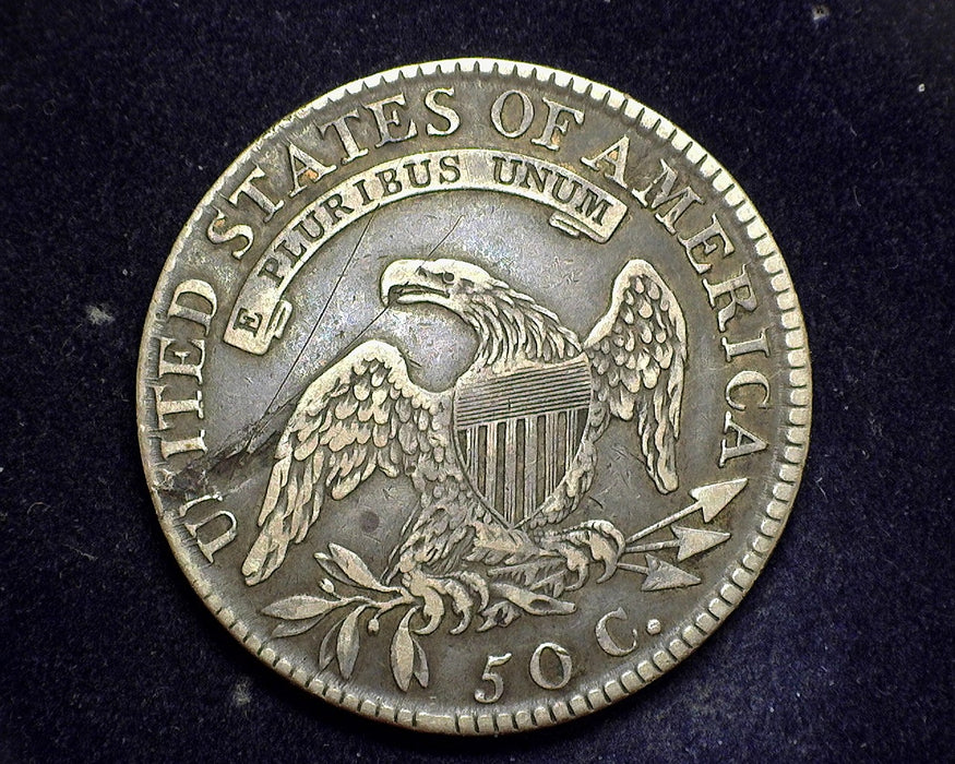 1818 Capped Bust Half Dollar F Planchet defect on reverse - US Coin