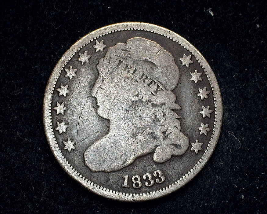 1833 Capped Bust Dime G - US Coin