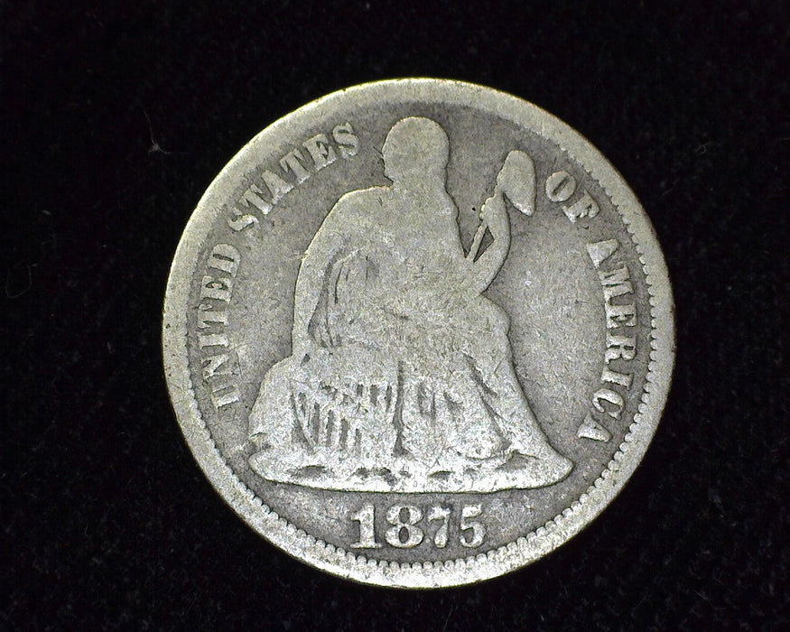 1875 Liberty Seated Dime G - US Coin
