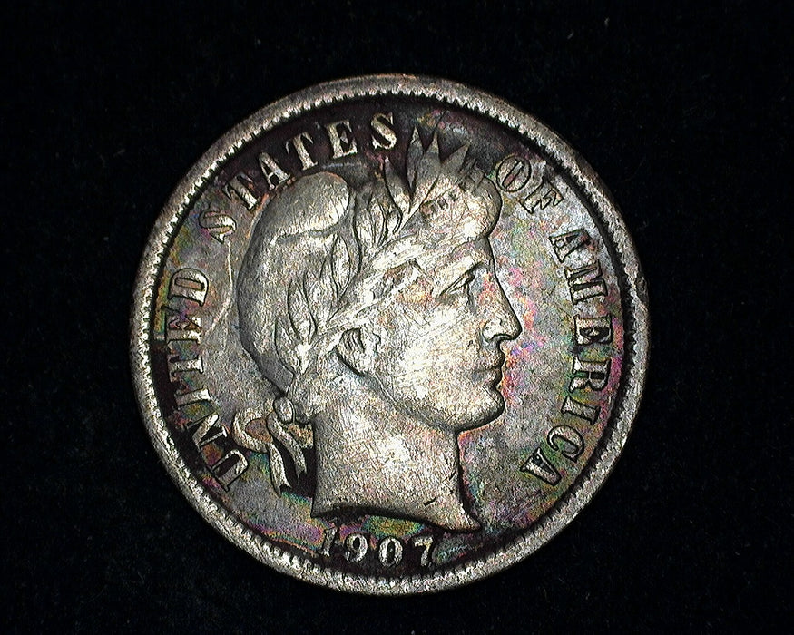 1907 Barber Dime VF - US Coin