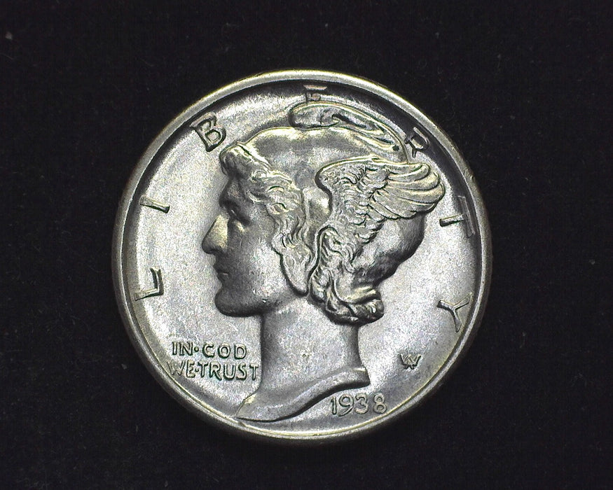 1938 D Mercury Dime BU Choice FSB - US Coin