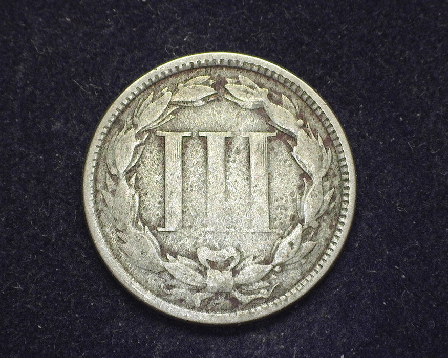 1865 Three Cent Nickel G - US Coin