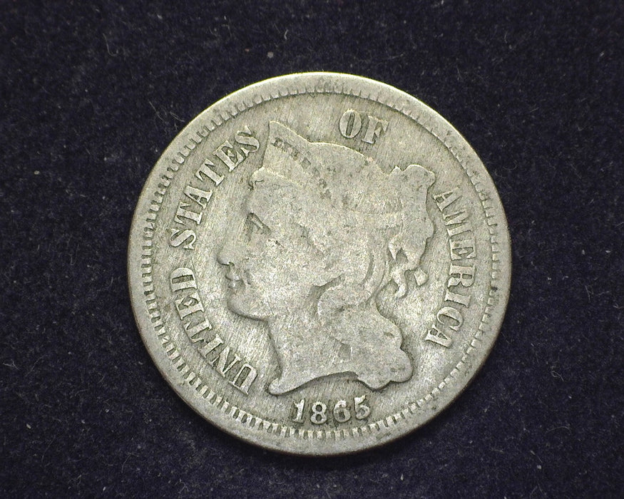 1865 Three Cent Nickel G - US Coin