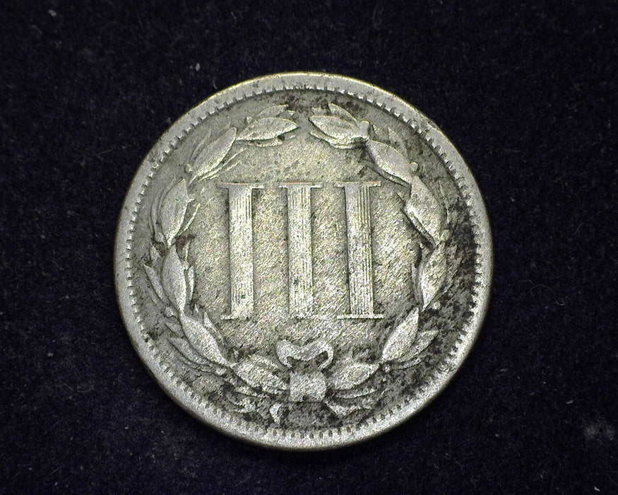 1867 Three Cent Nickel Slight pitting - US Coin